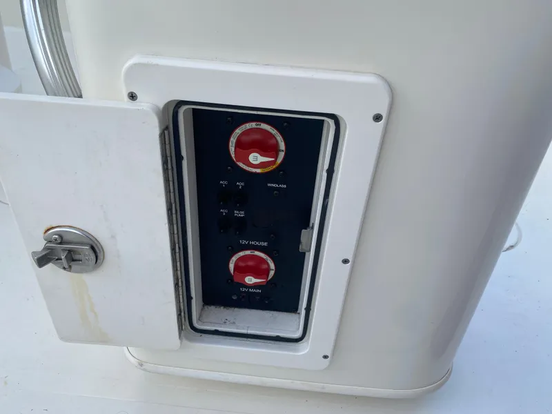 Slide: The Image of Control panel on a 2021 Cobia 237 Center Console boat. - 33