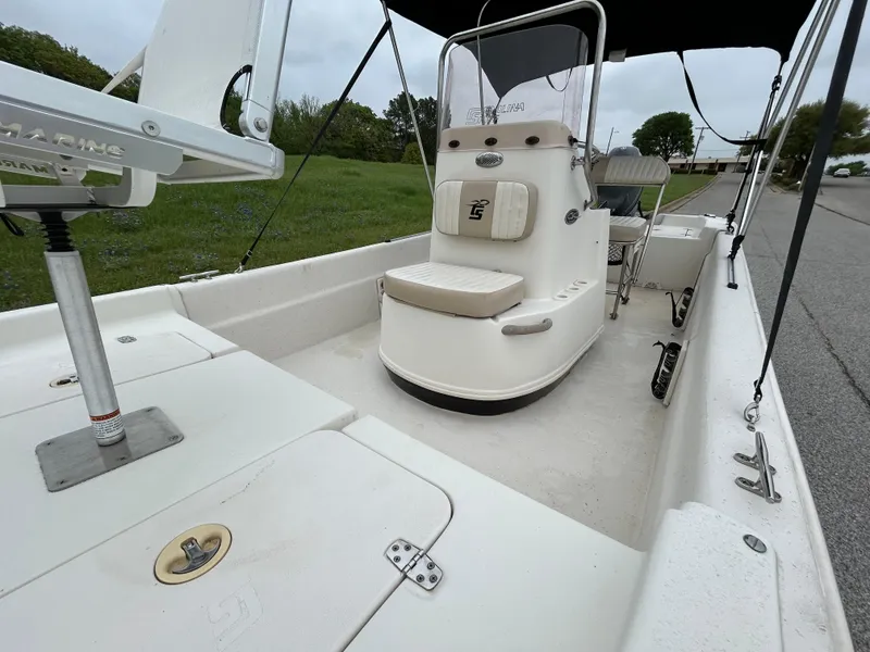 Slide: The Image of 2017 Carolina Skiff JVX Pre-Rig Series 18 boat interior with seating and console. - 39