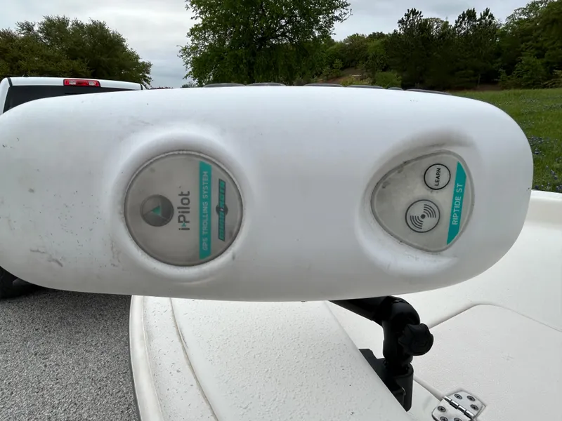 Slide: The Image of 2017 Carolina Skiff JVX Pre-Rig Series 18 boat control panel with iPilot system. - 5