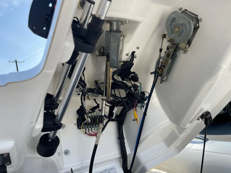 Slide: The Image of Engine compartment of a 2011 Williams Jet Tenders 325 Turbo Jet, showcasing mechanical components. - 11