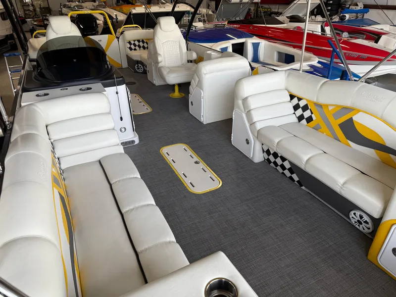 Slide: The Image of Luxurious 2021 PlayCraft Infinity 2900 boat interior with stylish seating and modern design. - 42