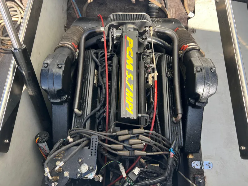 Slide: The Image of Engine compartment of a 2002 MB B52 boat with PCM 5.7 MPI engine. - 22