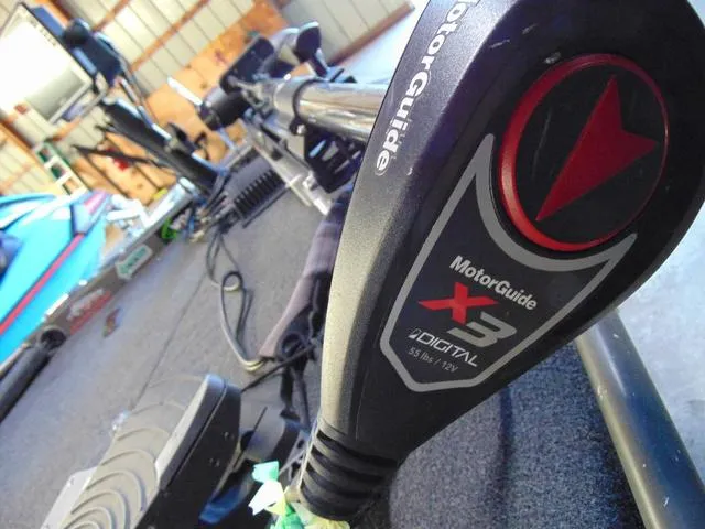 Slide: The Image of MotorGuide X3 Digital trolling motor on 2016 WeldBilt 1647 boat deck. - 8
