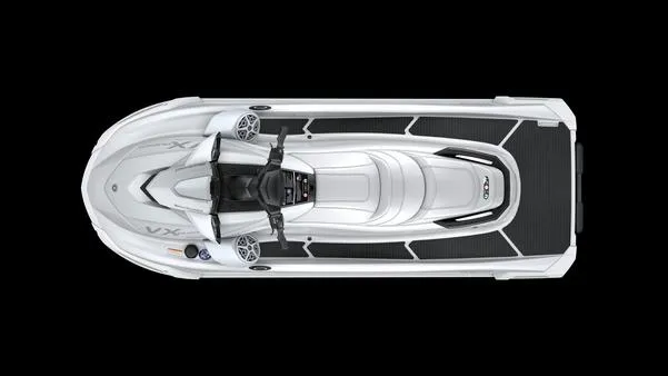 Slide: The Image of 2025 Yamaha Waverunner VX Cruiser with Audio, top view, sleek white design. - 4
