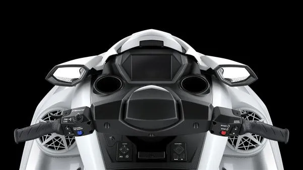 Slide: The Image of 2025 Yamaha Waverunner FX Cruiser SVHO dashboard with audio system, black background. - 5