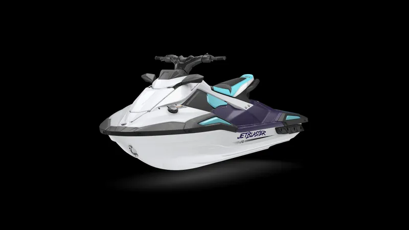 Slide: The Image of 2025 Yamaha Waverunner Jet Blaster LTD 3UP, sleek design, white and teal accents. - 4