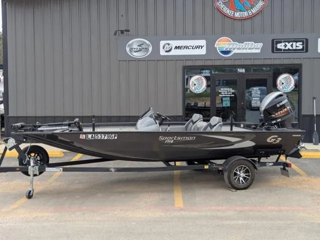 Slide: The Image of 2022 G3 Sportsman 1710 boat on trailer outside dealership. - 3