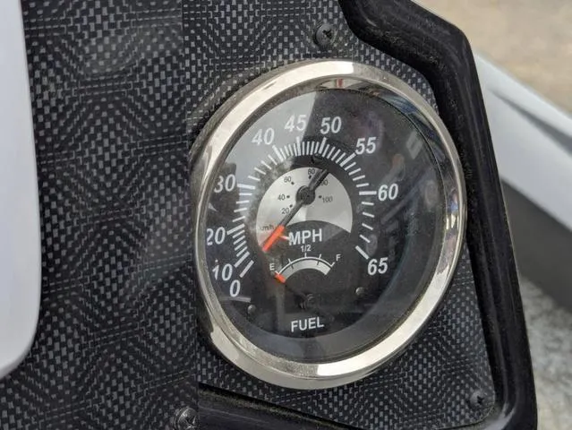 Slide: The Image of Speedometer and fuel gauge of 2022 G3 Sportsman 1710 boat dashboard. - 36