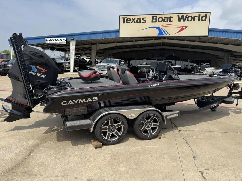 Slide: The Image of 2021 Caymas CX 20 boat at Texas Boat World dealership, featuring sleek design and modern features. - 0