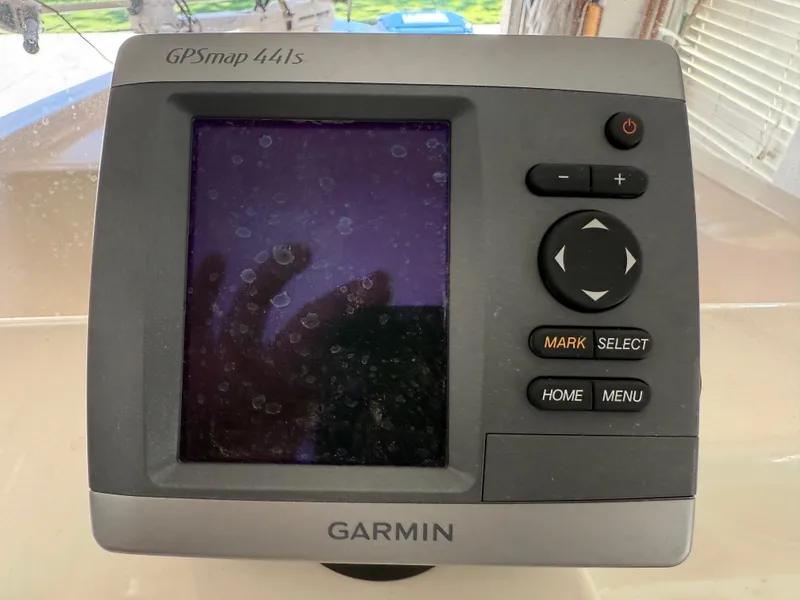 Slide: The Image of Garmin GPSmap 441s device on a 2014 Bulls Bay 1700 boat. - 19
