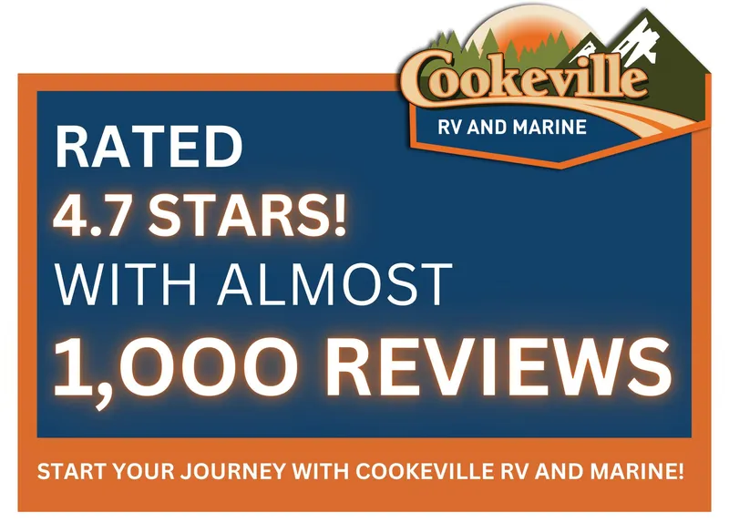 Slide: The Image of Cookeville RV and Marine rated 4.7 stars with nearly 1,000 reviews. - 5