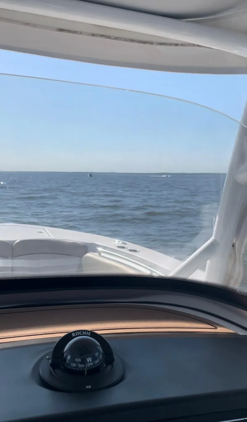 Slide: The Image of View from a 2017 Sea Fox 288 Commander boat navigating open waters. - 36