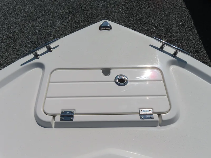Slide: The Image of Bow of 2018 Parker 1801 Center Console boat with storage compartment. - 11