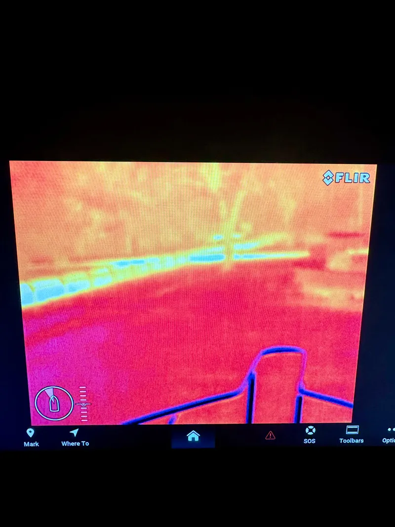Slide: The Image of Thermal image from a FLIR camera on a 1998 Regulator 26 Express boat. - 21
