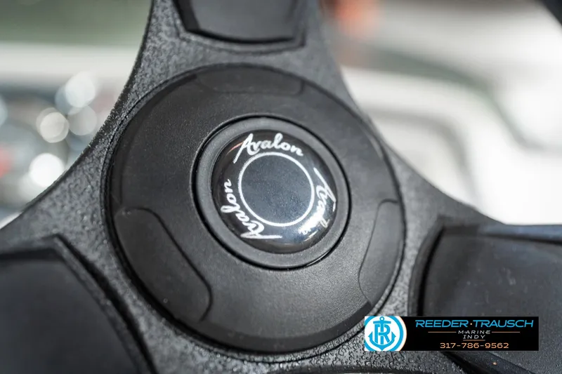 Slide: The Image of Steering wheel of 2025 Avalon 2285 LSZ CRB with logo detail. - 35