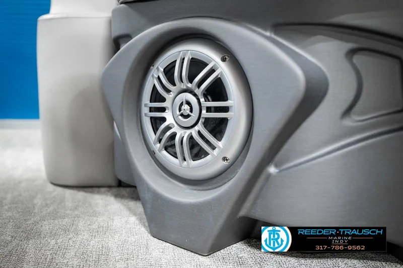 Slide: The Image of Speaker detail on 2025 Avalon 2285 LSZ CRB boat, featuring sleek design and modern technology. - 46