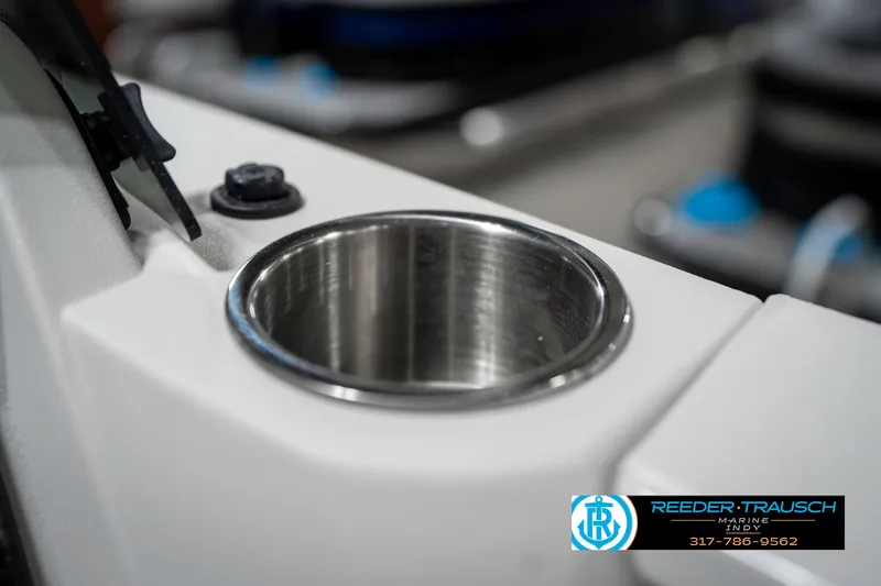 Slide: The Image of Cup holder on 2025 Avalon 2285 LSZ CRB boat, close-up view. - 47