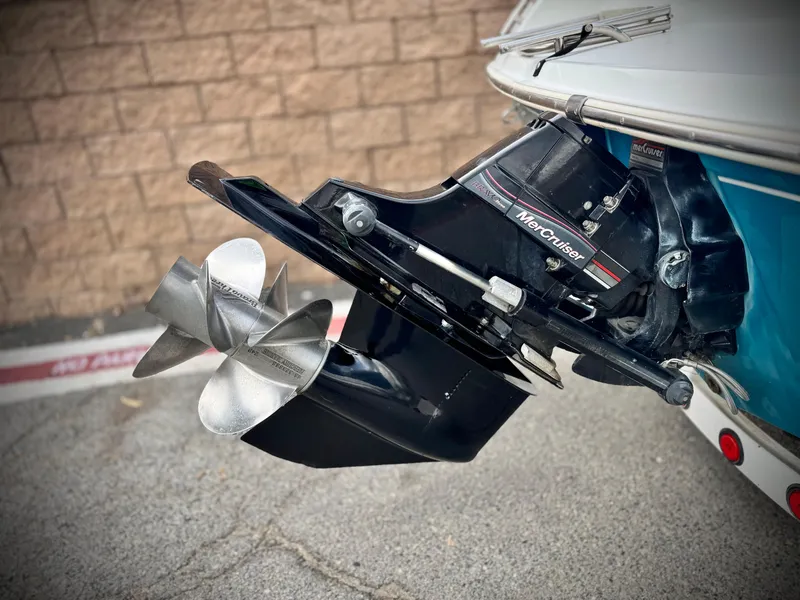 Slide: The Image of 1994 Cobalt 222 boat with MerCruiser outdrive and stainless steel propeller. - 7