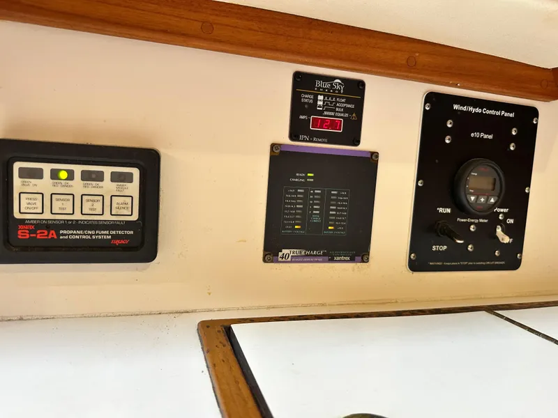 Slide: The Image of Control panels inside a 1988 Cape Dory 30 MK II sailboat cabin. - 46