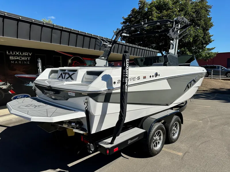 Slide: The Image of 2024 ATX Surf Boats 20 Type-S on trailer at dealership. - 28