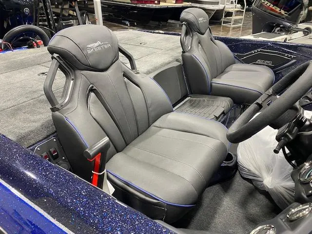 Slide: The Image of 2025 Skeeter ZXR 21 boat interior with sleek, modern seating design. - 5