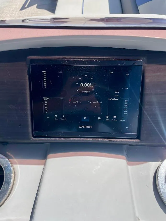 Slide: The Image of Dashboard of 2022 Bennington SX 23 Fishing boat with Garmin display. - 19