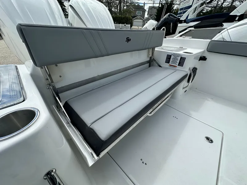 Slide: The Image of 2025 Sea Pro 292 Offshore boat with foldable seating in sleek, modern design. - 10