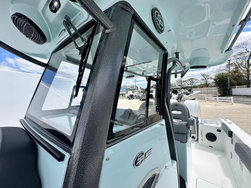 Slide: The Image of 2025 Sea Pro 292 Offshore boat interior with modern design and seating. - 41