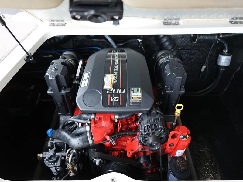 Slide: The Image of 2015 Stingray 198LX boat engine, V6 200 horsepower, detailed view. - 34