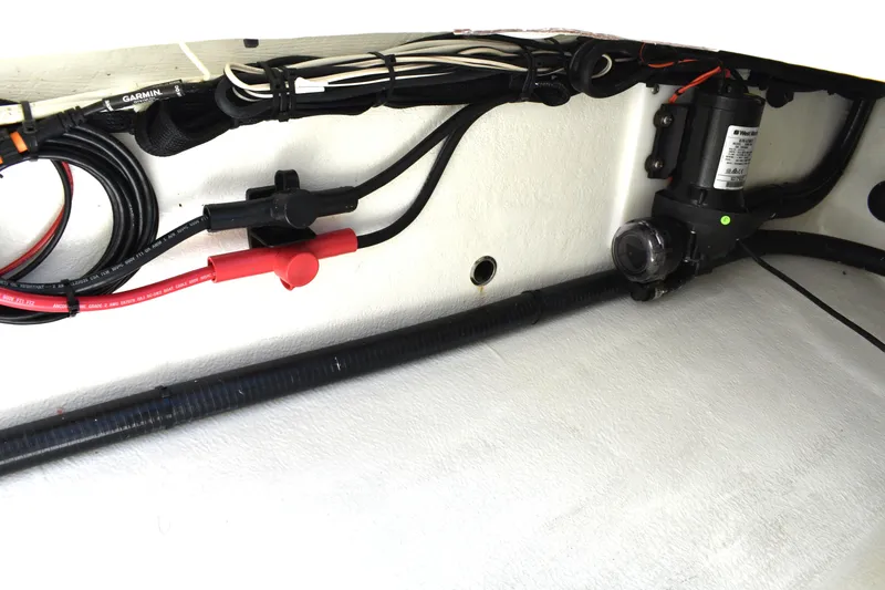 Slide: The Image of Interior wiring of 2023 Pair Customs 24 Center Console MV boat. - 32