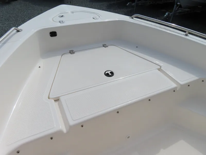 Slide: The Image of 2019 Key West 176 Center Console boat deck with storage compartment. - 8