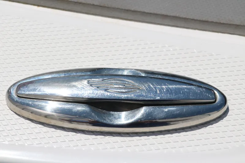 Slide: The Image of Chrome detail on 2016 Chaparral 246 SSi boat deck. - 16