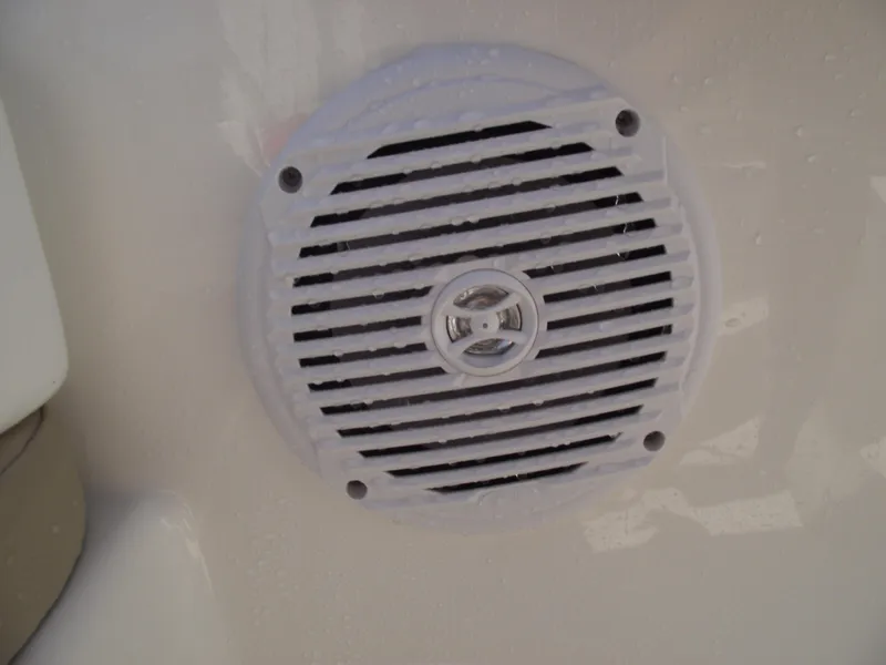 Slide: The Image of Speaker grille on 2025 Bayliner Trophy T22SC boat, close-up view. - 28