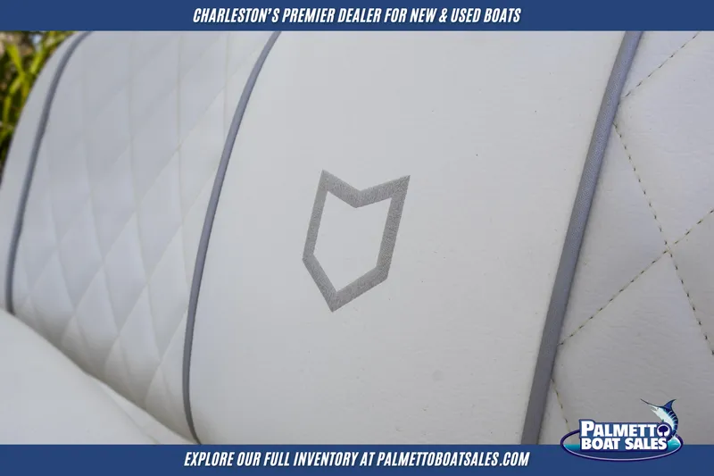 Slide: The Image of 2025 Sea Fox 228 Commander boat seat with logo, showcased by Palmetto Boat Sales. - 19