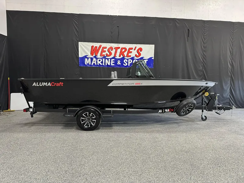 The Image of 2025 Alumacraft Competitor 185X Sport boat on display at Westre's Marine and Sport. - 0