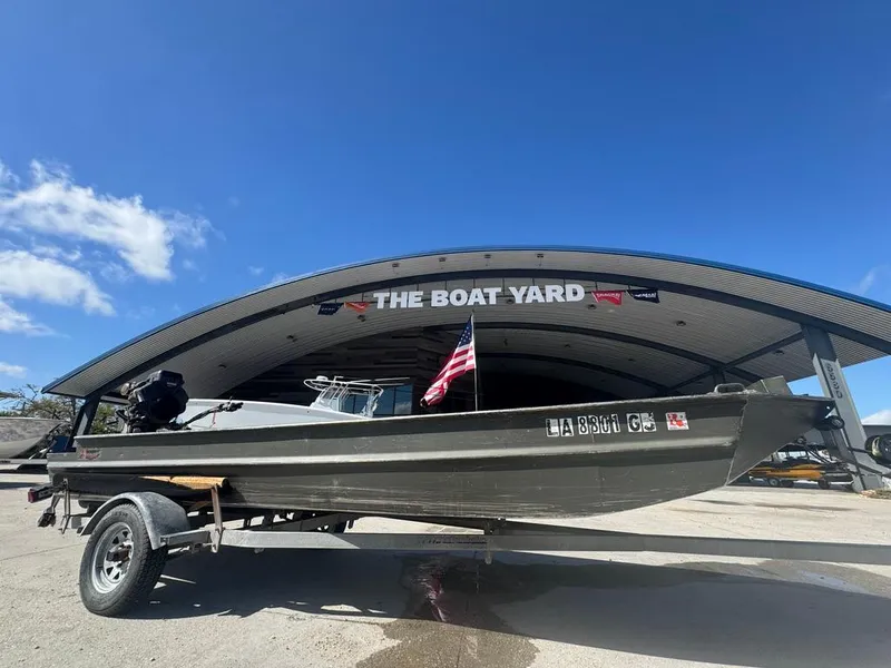 Slide: The Image of 2018 Go-Devil 18x48 Surface Drive Boat on trailer at The Boat Yard. - 6