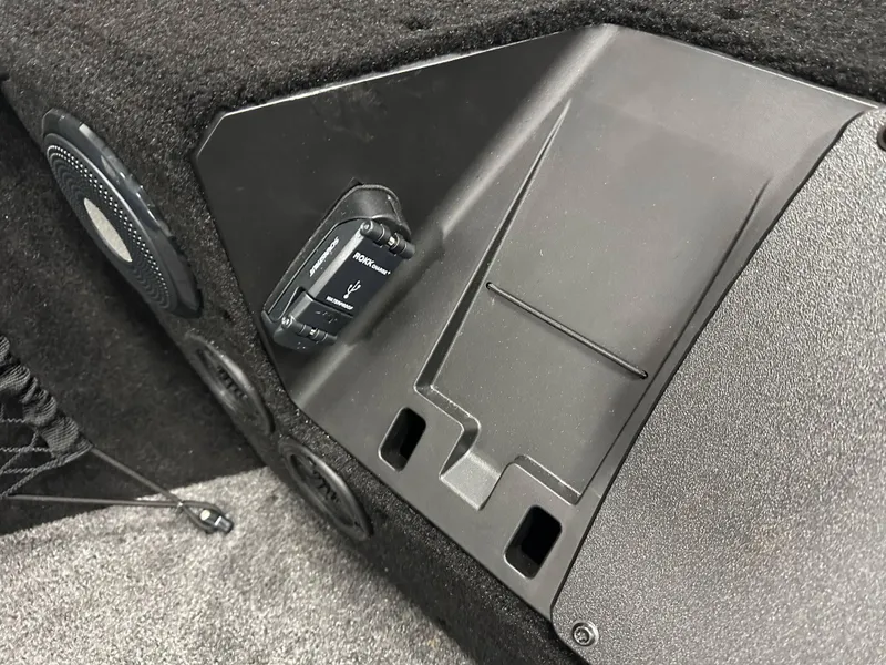 Slide: The Image of Interior of 2025 Alumacraft Competitor 175X Sport with USB port and speaker. - 16