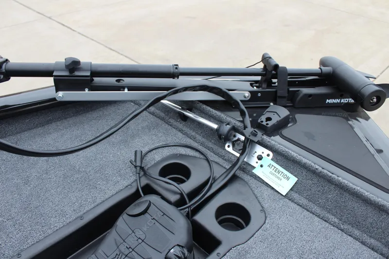 Slide: The Image of 2025 Tracker Pro Team 175 Crappie Edition boat with Minn Kota trolling motor. - 18