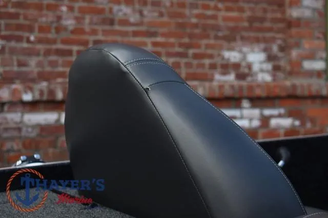 Slide: The Image of Black seat of 2020 Nitro Z17 boat against brick wall background. - 39
