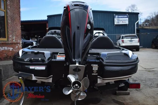 Slide: The Image of 2020 Nitro Z17 boat with powerful outboard motor at Thayer's Marine dealership. - 4