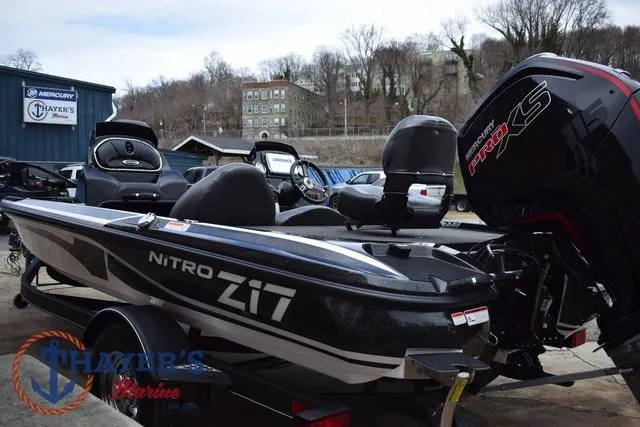 Slide: The Image of Nitro Z17 2020 boat with Mercury engine, parked outdoors at Thayer's Marine. - 5