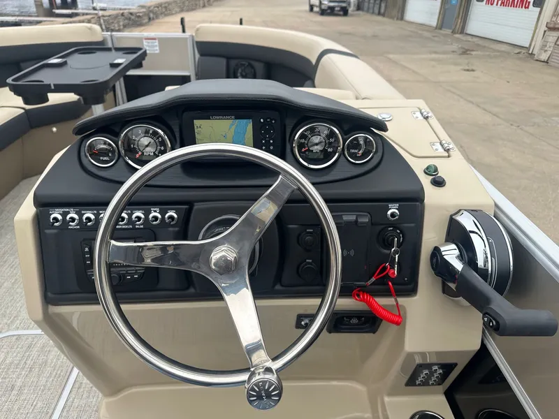 Slide: The Image of Steering console of a 2025 Berkshire CTS Series 24UL CTS boat. - 6