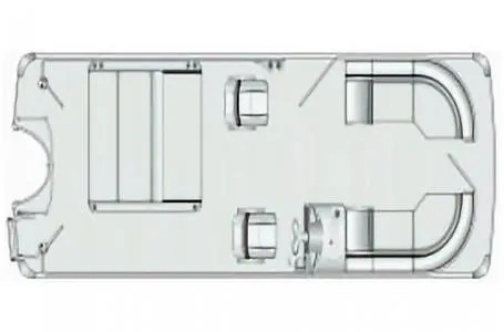 Slide: The Image of Top view layout of 2025 Berkshire CTS Series 24UL CTS boat. - 2