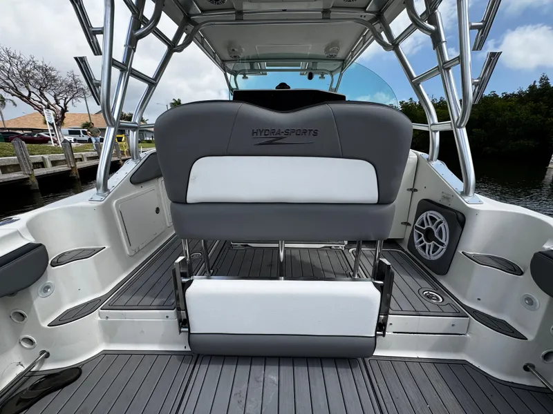 Slide: The Image of 2005 Hydra-Sports 3300 VX boat interior with seating and sleek design. - 13