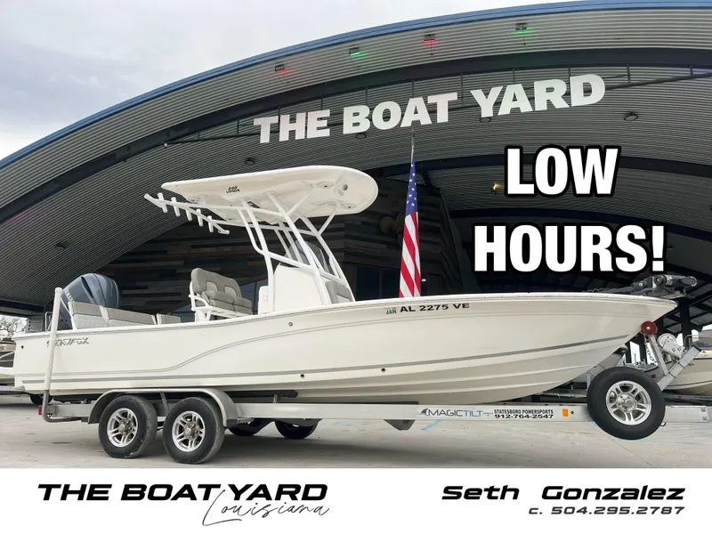Slide: The Image of 2020 Sea Fox 240 Viper boat on trailer at The Boat Yard, Louisiana. - 1