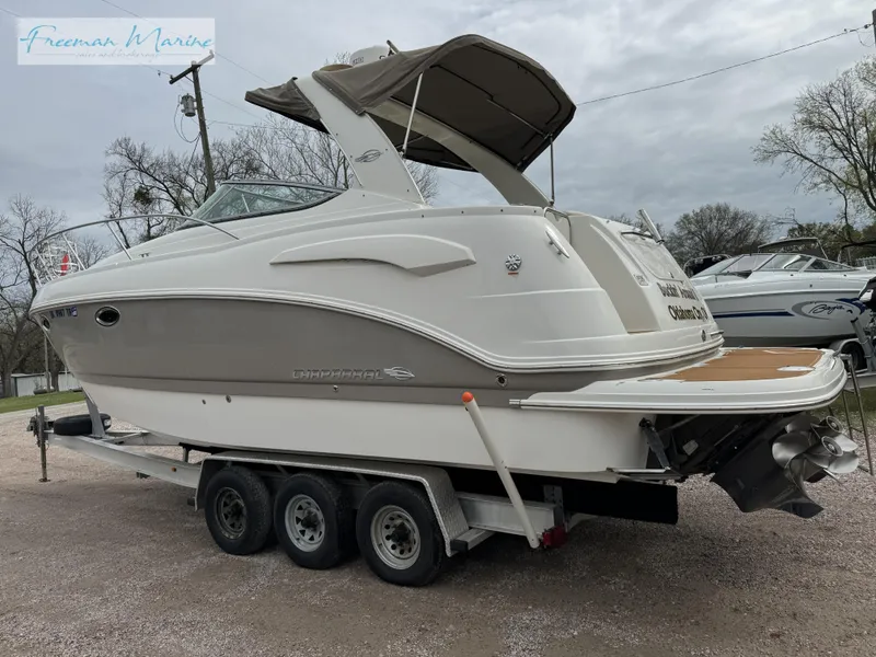 Slide: The Image of 2008 Chaparral Signature 290 boat on a trailer, side view. - 2