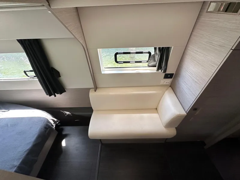 Slide: The Image of Kenyon electric cooktop on Fountaine Pajot MY4.S 2021 yacht, featuring dual burners. - 17