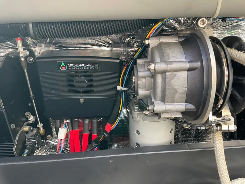 Slide: The Image of Engine compartment of 2008 Chaparral 310 Signature with Side-Power thruster control unit. - 18