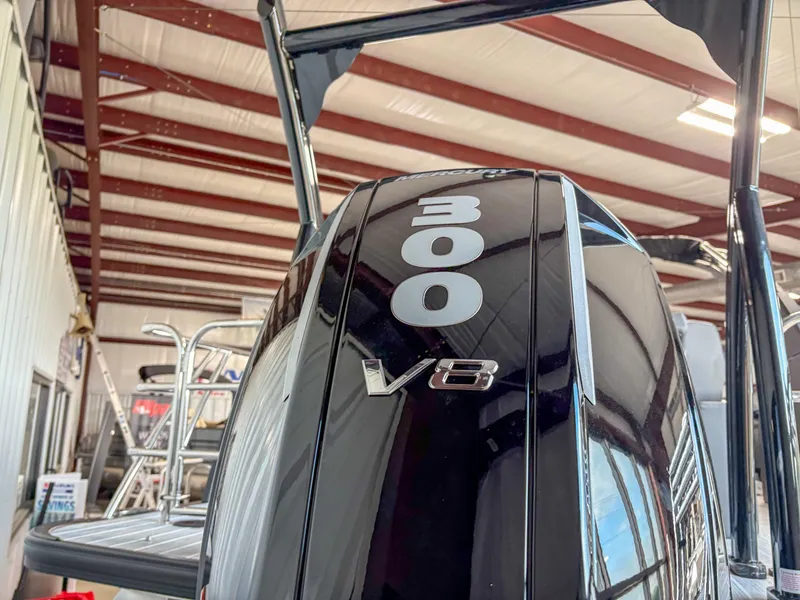 Slide: The Image of 2025 Trifecta 23 UL SS Arch boat with powerful 300 V8 engine. - 7