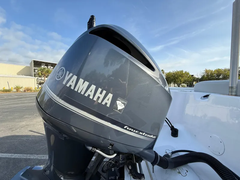 Slide: The Image of Yamaha four-stroke outboard motor on 2021 Sea Fox 248 Commander boat. - 14